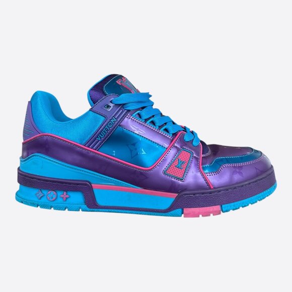 Louis Vuitton Purple & Blue Monogram Trainers - Picture 1 of 8